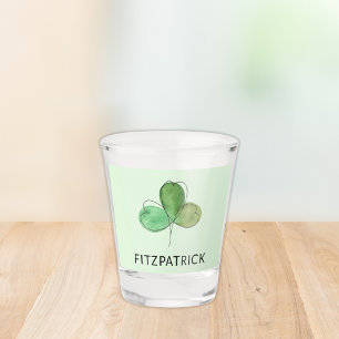 Vaso De Chupito Herencia Irlandesa del Trébol Verde Personalizado