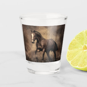 Vaso De Chupito Hermosa almohada de caballo marrón