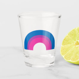 Vaso De Chupito Hermosa bandera del Orgullo Bisexual Arcoiris Negr