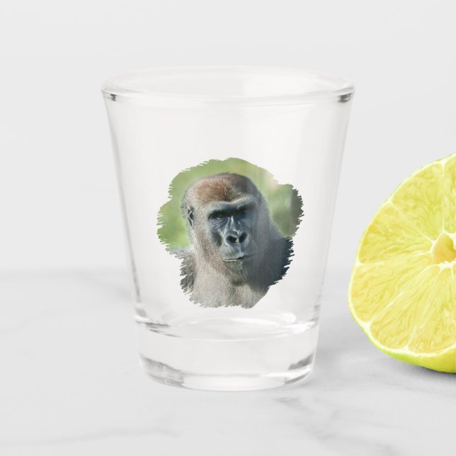 Vaso De Chupito Hermosa camiseta Gorilla Blackback (Anverso)