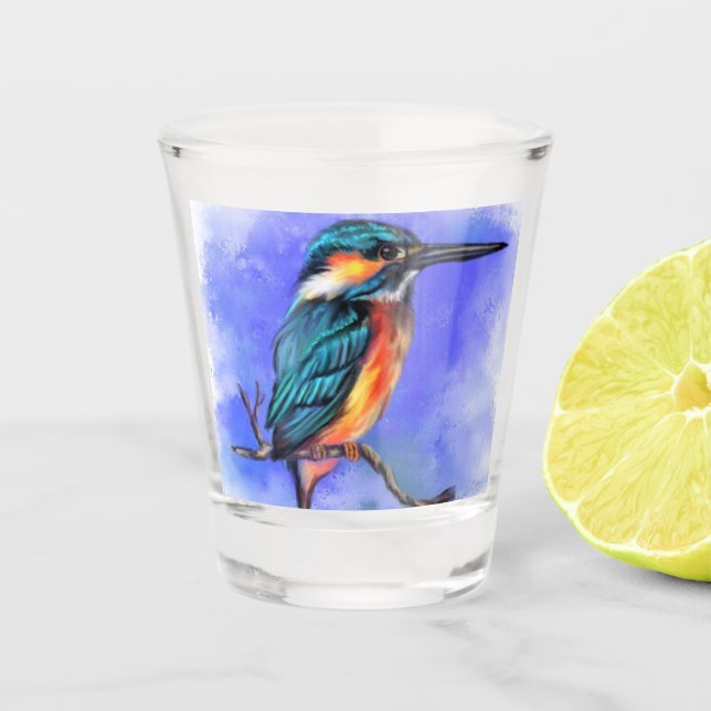Vaso De Chupito Hermoso crisol de Kingfisher (Anverso)