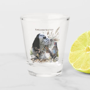 Vaso De Chupito Hermoso estilo inglés con faisán, arte