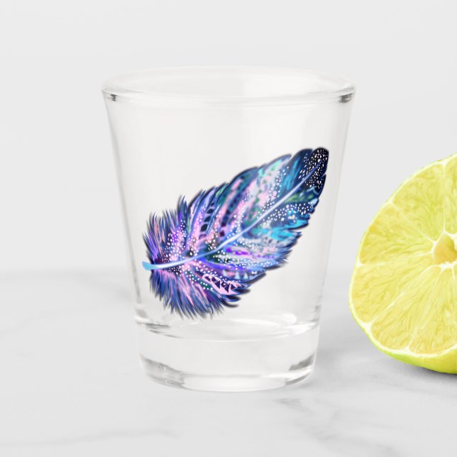Vaso De Chupito Hermoso Feather Shot Glass (Anverso)