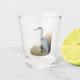 Vaso De Chupito Heron En Marsh Edge
