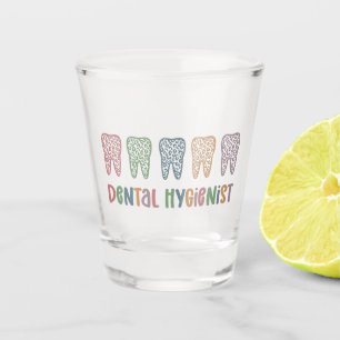 Vaso De Chupito Higienista dental RDH Dentist Leopardo dental re