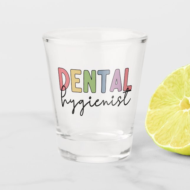 Vaso De Chupito Higienista Dental RDH Registrado Higienista Dental (Anverso)