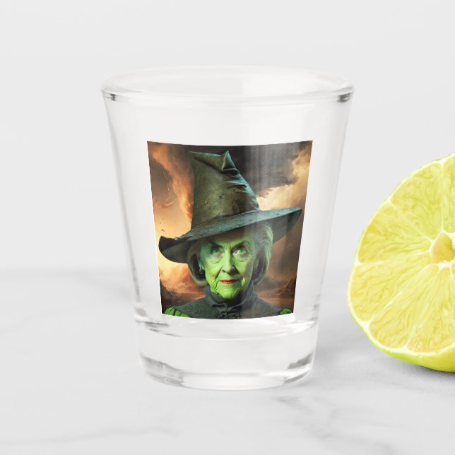 Vaso De Chupito Hillary Cinton Witch of the United States (Anverso)