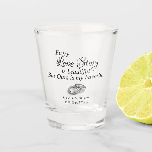 Vaso De Chupito Historia de amor (Anverso)