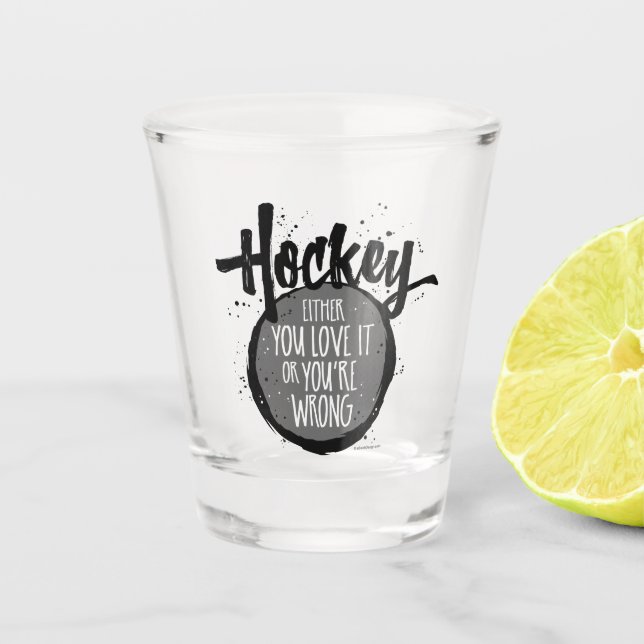 Vaso De Chupito Hockey del amor (Anverso)