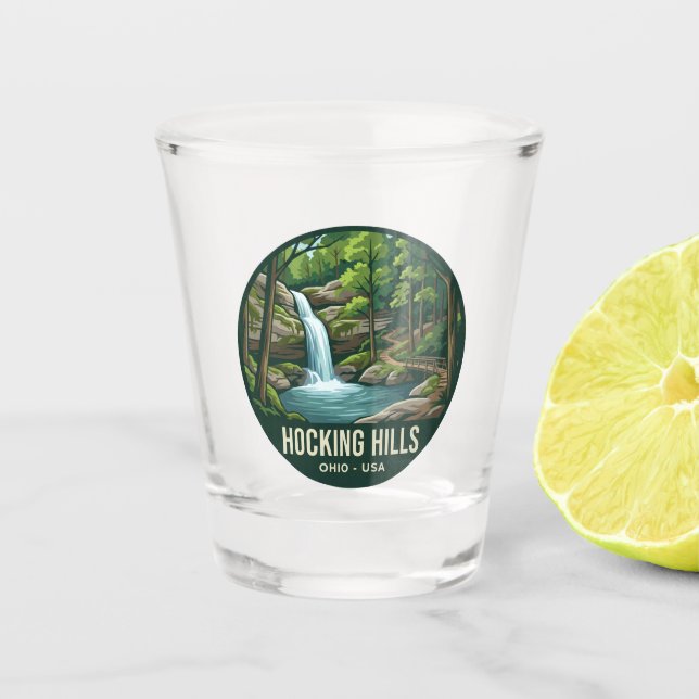 Vaso De Chupito Hocking Hills EE. UU. (Anverso)