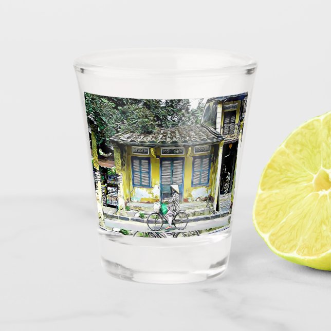 Vaso De Chupito Hoi An, Bicicleta de Vietnam (Anverso)