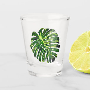 Vaso De Chupito Hoja de Monstera Tropical - Vacaciones Exóticas