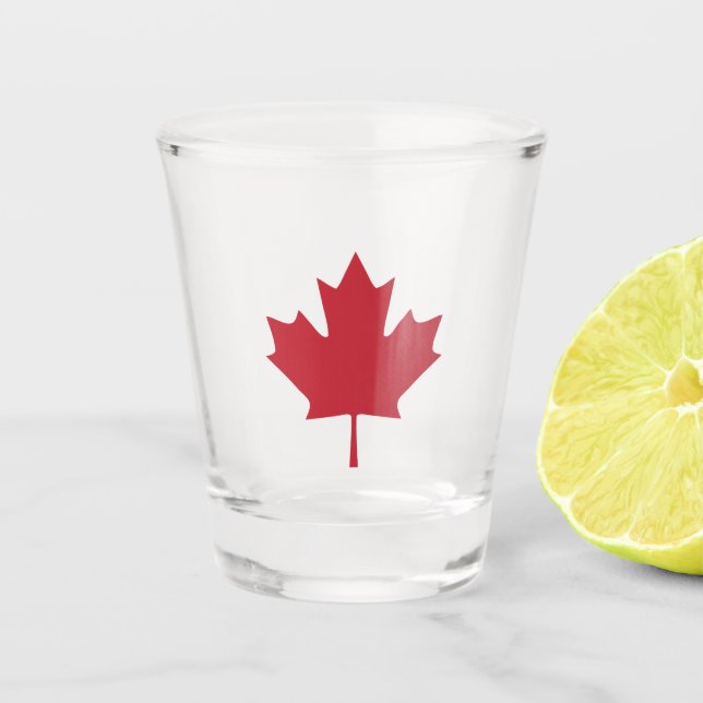 Vaso De Chupito Hojas de arce de Canadá (Anverso)