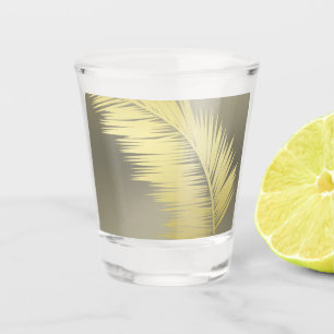 Vaso De Chupito Hojas doradas de palma tropical