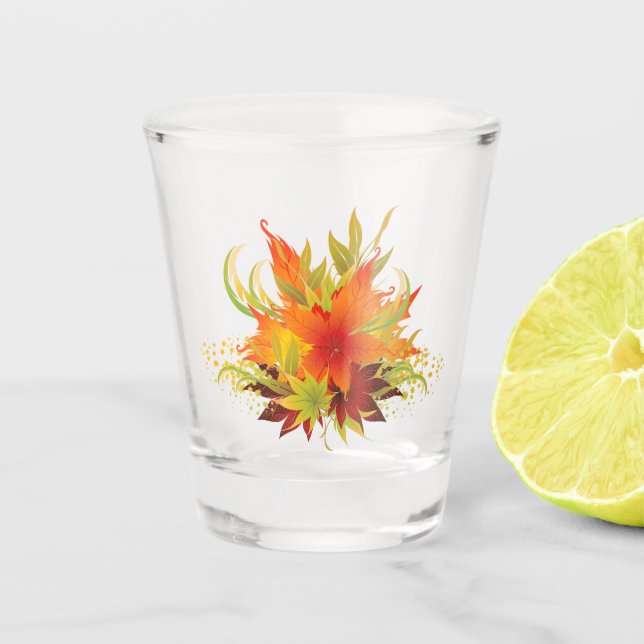Vaso De Chupito Hojas otoñales (Anverso)