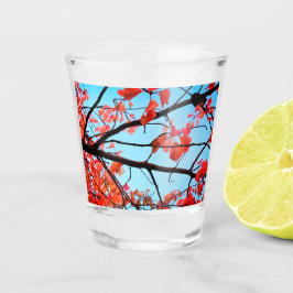 Vaso De Chupito Hojas rojas