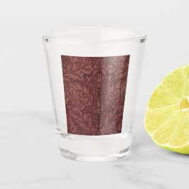 Vaso De Chupito Hojas rojas oscuras de Acanthus (por William Morri