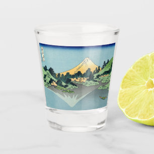 Vaso De Chupito Hokusai Monte Fuji se refleja en el lago Kawaguchi