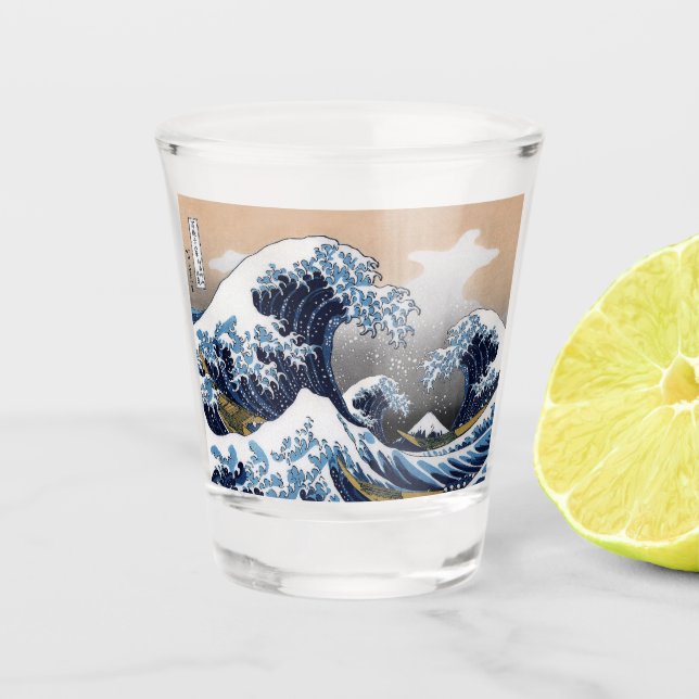 Vaso De Chupito HOKUSAI, “ The 3 great wave of Kanagawa ” (Anverso)