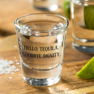 Vaso De Chupito Hola Tequila Adiós Dignidad Divertido Beber