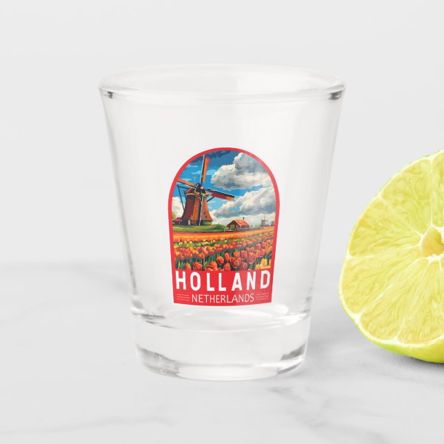 Vaso De Chupito Holanda Holanda Viajes de arte (Anverso)