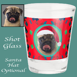 Vaso De Chupito Holiday Green Red Your Dog or our Dachshund Photo 