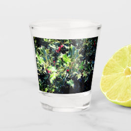 Vaso De Chupito Holly, bayas rojas