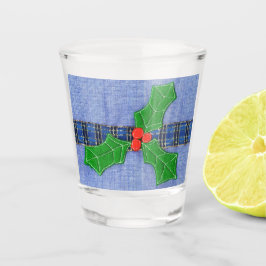 Vaso De Chupito Holly, con bayas rojas