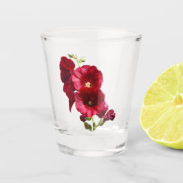 Vaso De Chupito Hollyhocks vidrio de disparo