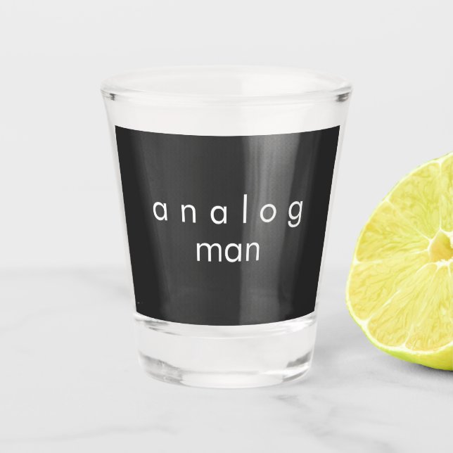 Vaso De Chupito Hombre analógico (Anverso)