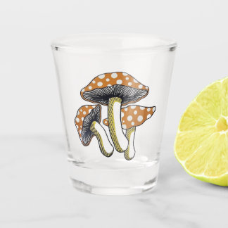 Vaso De Chupito Hongos retro