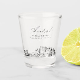 Vaso De Chupito Honolulu Wedding Favor de Salud Personalizada