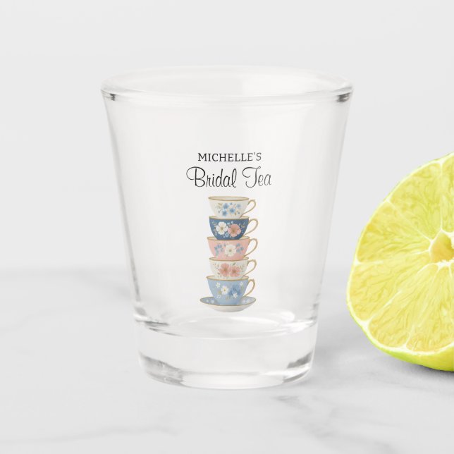 Vaso De Chupito Hora del té en la despedida de soltera  (Anverso)