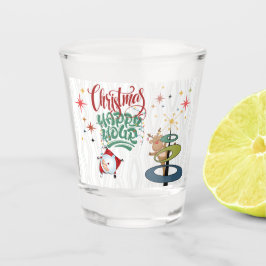 Vaso De Chupito Hora feliz de Navidades de mediados del siglo