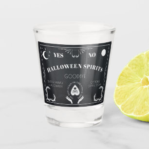 Vaso De Chupito Horario Celestial de Halloween blanco y negro