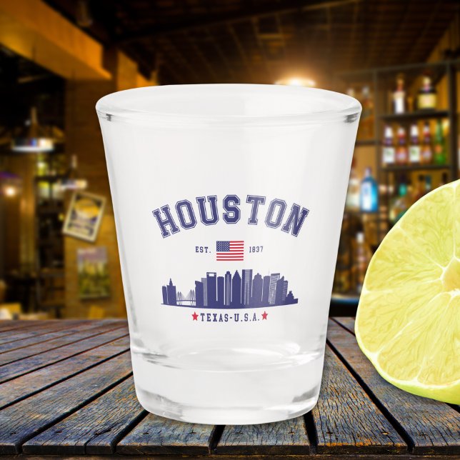 Vaso De Chupito Houston Skyline in Modern Style (Subido por el creador)