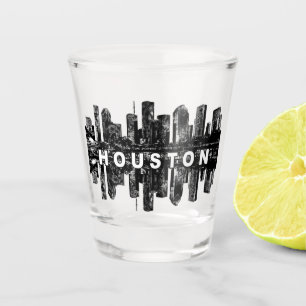 Vaso De Chupito Houston Texas con tinta negra