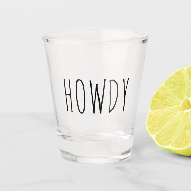 Vaso De Chupito Howdy | Gracioso vidrio caliente de regalo (Anverso)