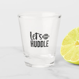 Vaso De Chupito Huddle Gracioso deporte de rugby de fútbol