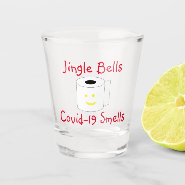 Vaso De Chupito Huele jingle Bells Covid-19 (Anverso)
