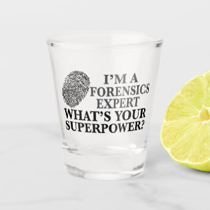 Vaso De Chupito Huella digital de expertos forenses divertidos
