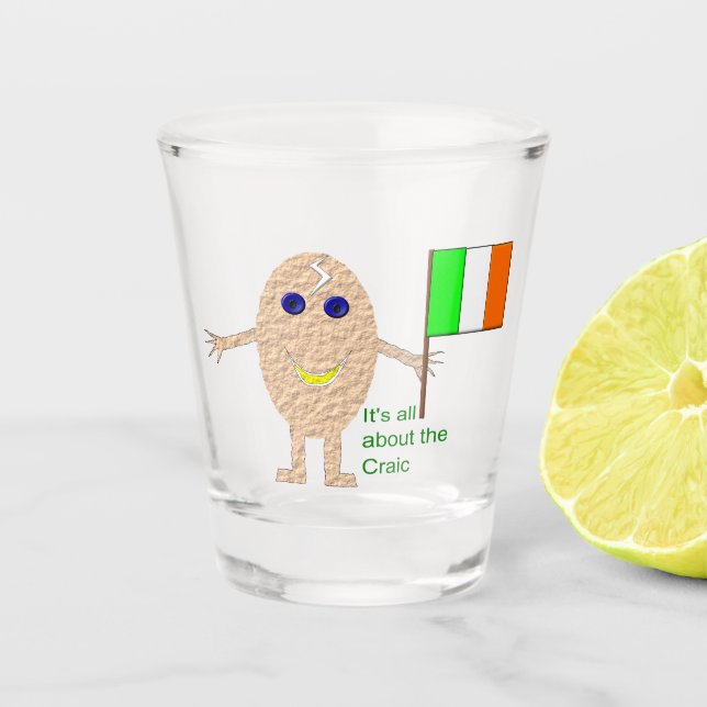 Vaso De Chupito Huevo irlandés patriótico (Anverso)
