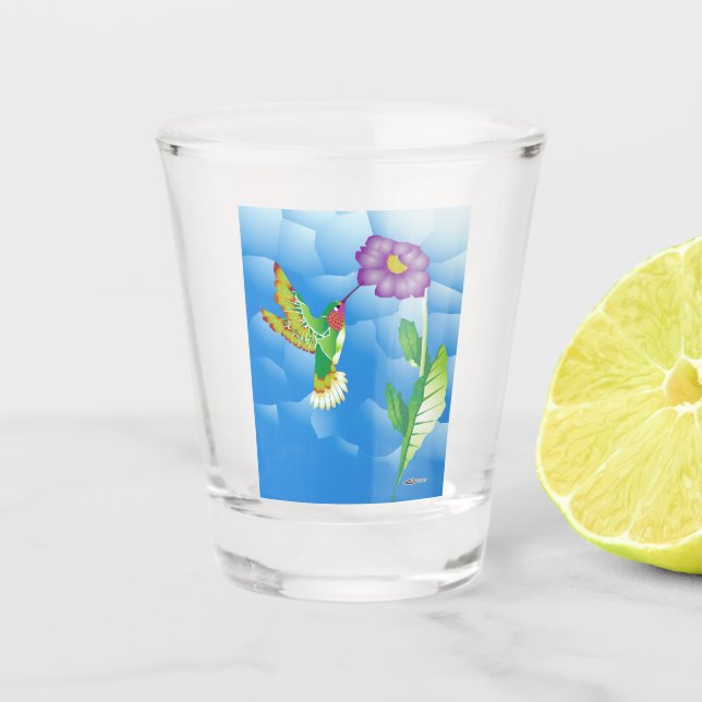 Vaso De Chupito Hummingbird:  Stylized (Anverso)