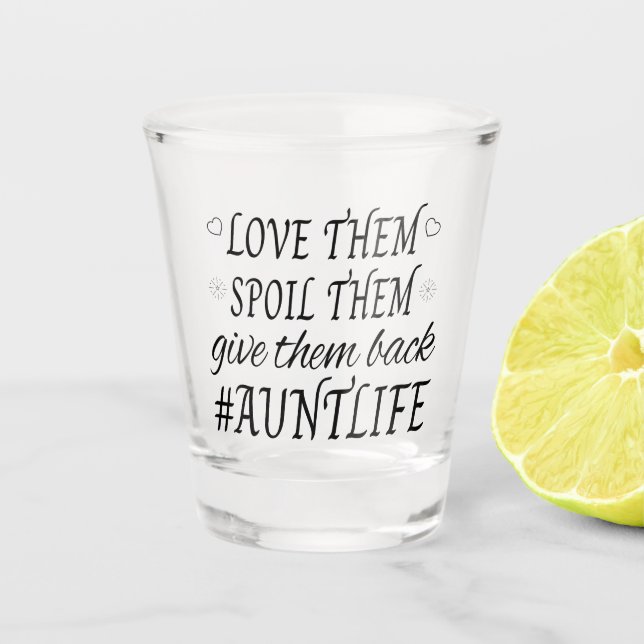 Vaso De Chupito Humor de la tía Life (Anverso)