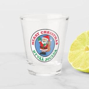 Vaso De Chupito Hyvaa Joulua Navidades finlandeses Santa Shot Glas
