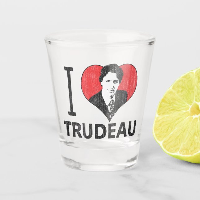 Vaso De Chupito I corazón Trudeau (Anverso)