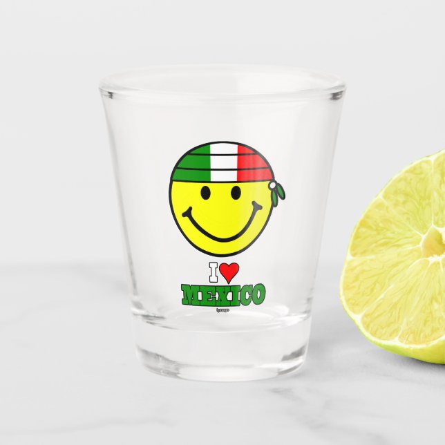 VASO DE CHUPITO I LOVE MEXICO SHOT GLASS  (Anverso)