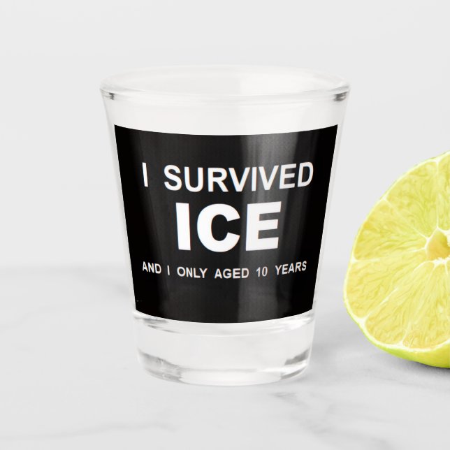Vaso De Chupito I Survived ICE Shot glass (Anverso)