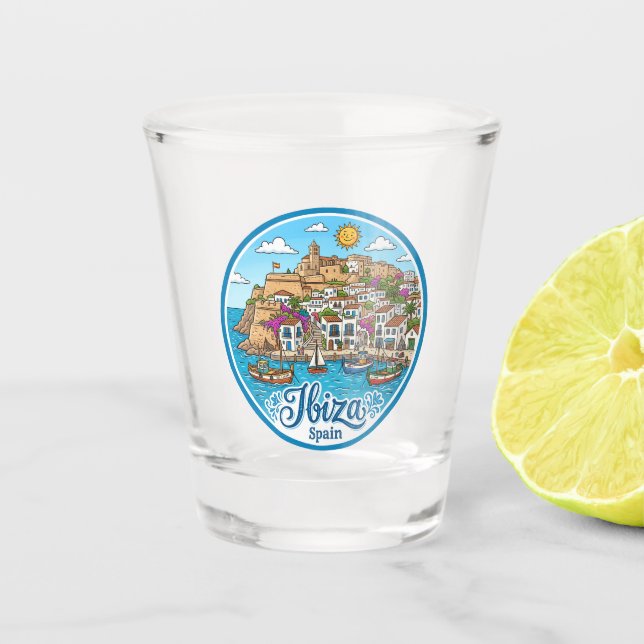 Vaso De Chupito Ibiza España (Anverso)