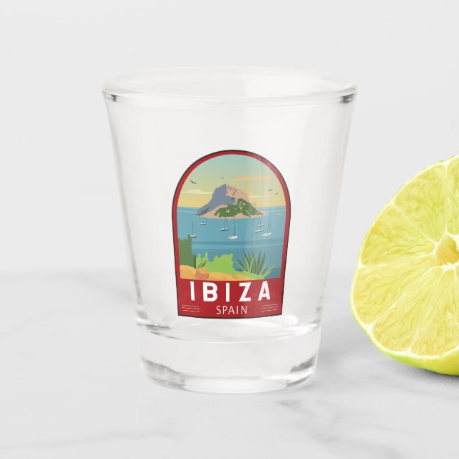 Vaso De Chupito Ibiza España Viaje Arte Vintage (Anverso)
